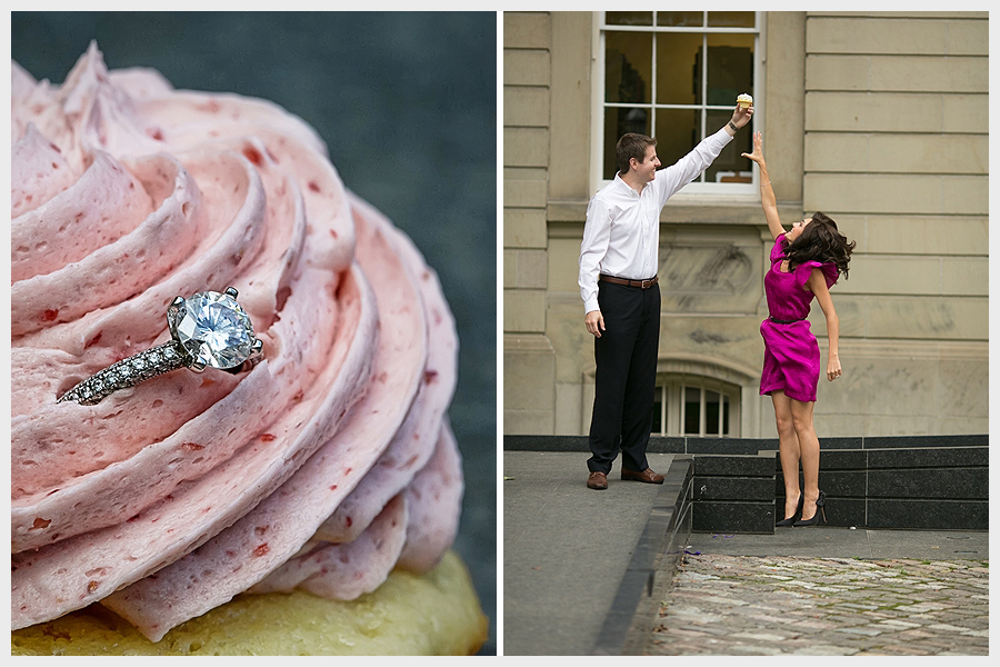 Engaged couple at Osgoode Hall