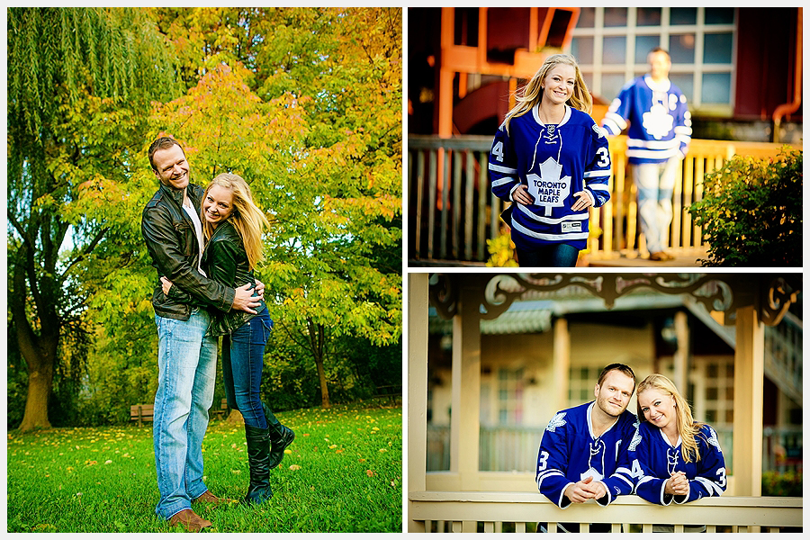 hockey engagement couple