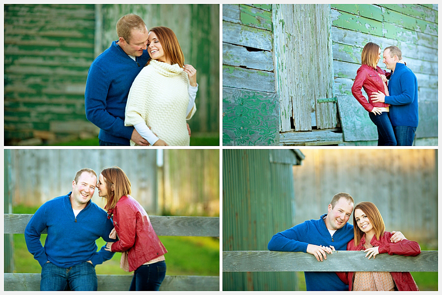 Engagement photography in a barn