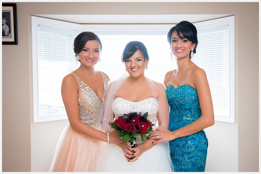 Bride with sisters