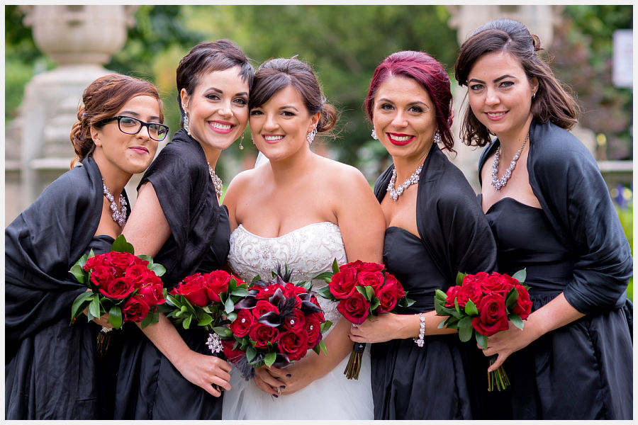 Bride with Bridesmaids at Glendon College